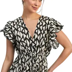 PERMUTA - VESTIDO LARGO MUJER CON MANGAS KAUAI