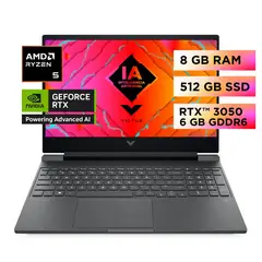 HP - LAPTOP VICTUS Ryzen 5- 8845 8GB RAM 512GB SSD 15.6" RTX 3050 6GBVIDEO