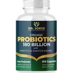 GENERICO - Probióticos de 180 mil millones de UFC 40 cepas de probióticos veganos + prebióticos + enzimas