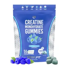 GENERICO - Creatina en Gomitas Steelfit - Creatina Monohidratada / sello Creapure 120 gomitas - Blue Raspberry