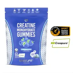 GENERICO - Creatina en Gomitas Steelfit - Creatina Monohidratada Creapure 120 gomitas - Blue Raspberry