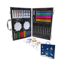GENERICO - Maleta Set De Arte De 68 Piezas Dibujo Pintura Para Niños Azul