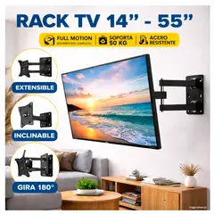 GENERICO - Rack TV 14” a 55” Full Motion VESA Inclinable Extensible Soporta 50Kg