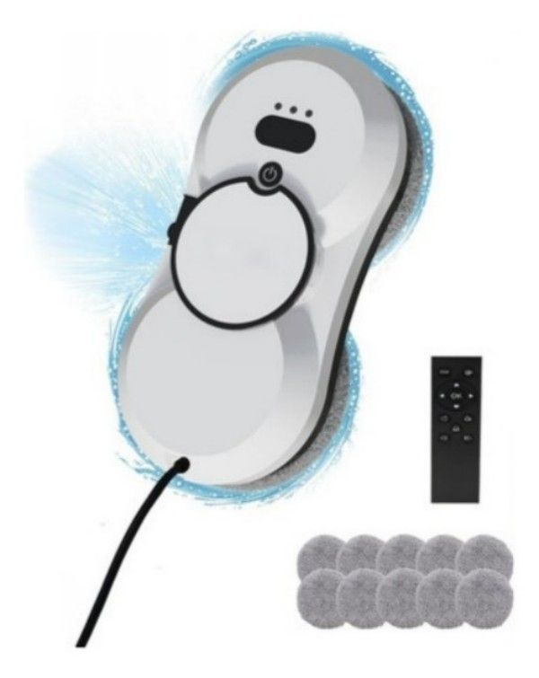 Robot Limpiador Inteligente De Ventana Control Remoto Blanco