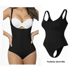 GENERICO - Faja Body Mujer Powernet Moldea Comprime Cierre Semi Hilo Oficina Evento