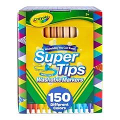 CRAYOLA - Marcadores Lavables SuperTips 150 Unidades