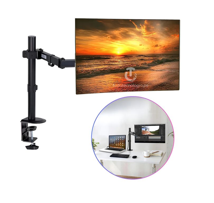 Rack Brazo Soporte Metal Monitor 15-33 Brazo Ajustable Vesa
