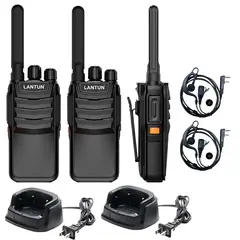 SEISA - Radio Walkie Talkie 2 Unidades Lantun UHF 5W con 16 Canales Linterna de Largo Alcance 7KM