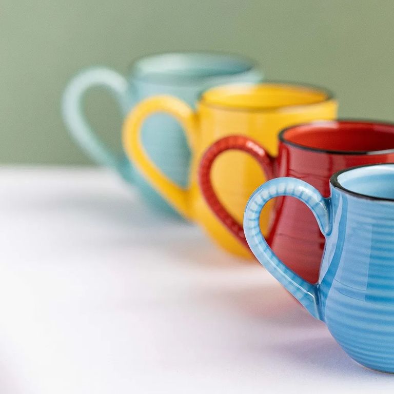 Set de 4 tazas espresso cerámica brillante x 100 ml Mysa