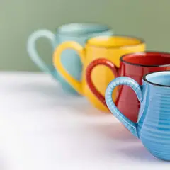 LA CAFETIERE - Set de 4 tazas espresso cerámica brillante x 100 ml Mysa