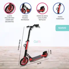 GENERICO - Scooter Plegable para Niños «BIG WHEEL» Red