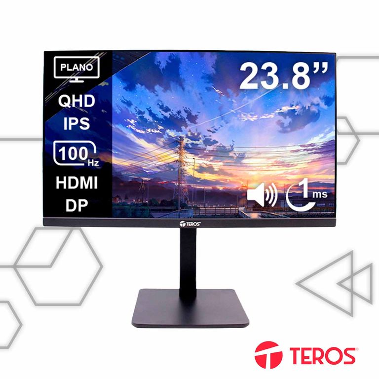 Monitor Plano TE-2416CS 238” QHD IPS 100Hz Cámara 5MP