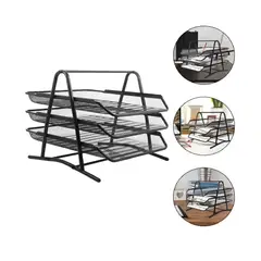 GENERICO - Organizador Metálico 3 Niveles Para Escritorio Oficina