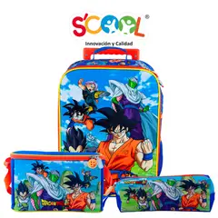 SCOOL - - Set Maleta Kombat Gde Eva 3D Dragon BallA
