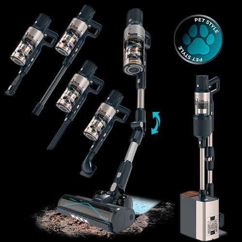 Aspirador Escoba Sin Cable Conga Rockstar 5500 Hurricane Station Pet Flex