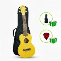 TITAN - UKELELE CONCIERTO COLOR AMARILLO CON FUNDA - MARCA TITÁN
