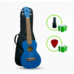 TITAN - UKELELE CONCIERTO COLOR AZUL CON FUNDA - MARCA TITÁN