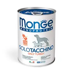 MONGE - Monoprotein Pavo Lata 400gr - Perros Adultos