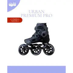 GENERICO - PATINES URBAN PREMIUM PRO - COLOR NEGRO CON PLOMO - TALLA 35 - 44