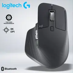 LOGITECH - MOUSE MX MASTER 3S BLUETOOTH SENSOR 8K DPI 7 BOTONES USB-C