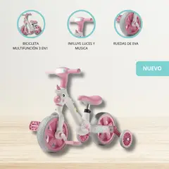 GENERICO - Bicicleta de Balance para Niños «UNICORNIO» PINK