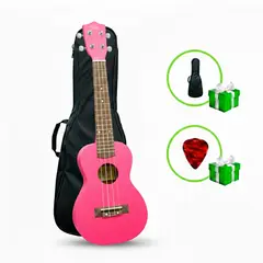 TITAN - UKELELE CONCIERTO COLOR ROSADO CON FUNDA - MARCA TITÁN