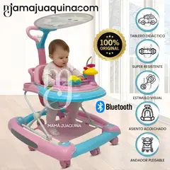 BABY - Andador con Tablero Musical «FIRST WALK II» Pink Dual Sky Blue