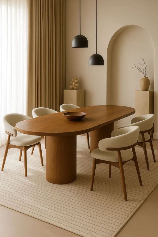 JUEGO DE COMEDOR 6 SILLAS ELYON BEIGE