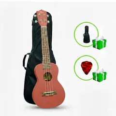 TITAN - UKELELE CONCIERTO COLOR MARRÓN CON FUNDA - MARCA TITÁN