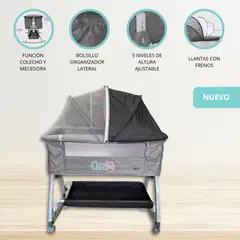 EBABY - Cuna Colecho para Bebé «DIMI» Gris