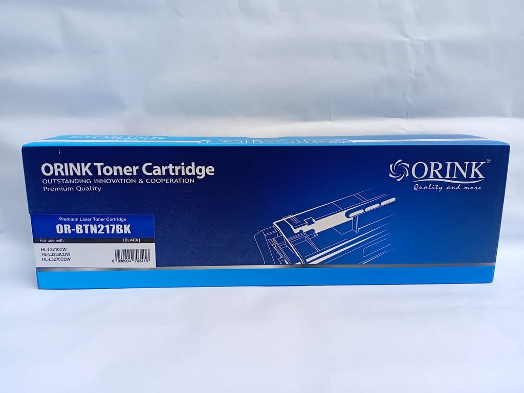 Tóner Compatible Orink BTN 217 Bk para Brother. Rendimiento 3,000 Páginas