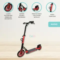 GENERICO - Scooter Plegable para Niños «BIG WHEEL» RED