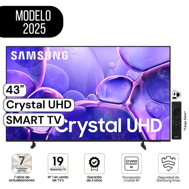 Televisor 43 Crystal UHD 4K Smart TV UN43U8000FGXPE - Negro