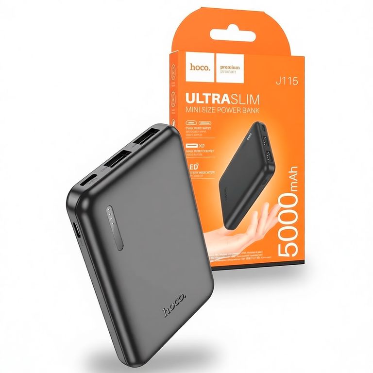 J115 Mini Power Bank Portátil 5000mah Micro Usb Usb C