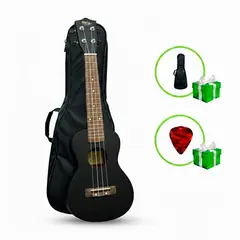 TITAN - UKELELE CONCIERTO COLOR NEGRO CON FUNDA - MARCA TITÁN