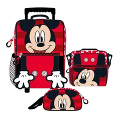 DISNEY CLASICOS - Set Maleta Lonchera Cartuchera Mickey Premium Oficio