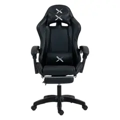 GENERICO - Silla Gamer Lyzor con Posapiés SGBTWN135A - Negro