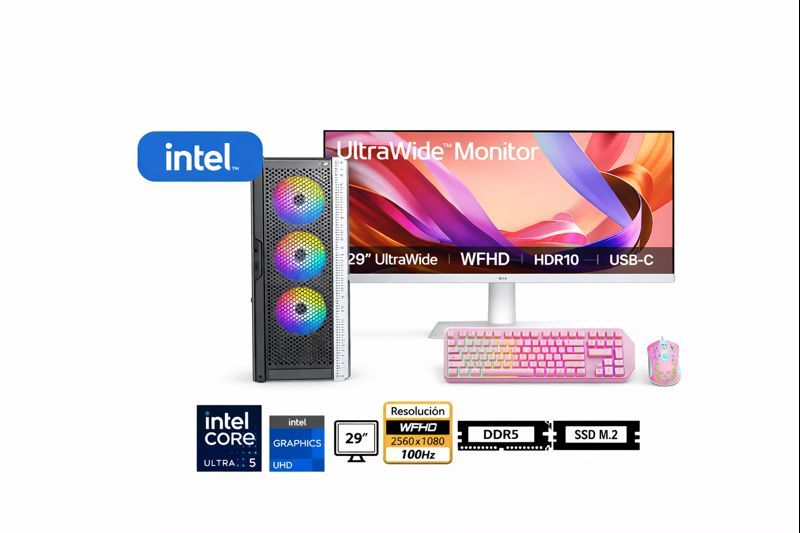 Computadora Enovu Core Ultra 5 225 16GB 512GB SSD 29" UHD Windows 11 Pro