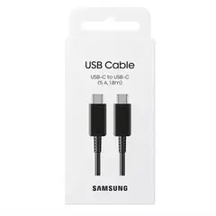 SAMSUNG - Cable Tipo C a Tipo C 5A 18m Para S25 Ultra - Negro