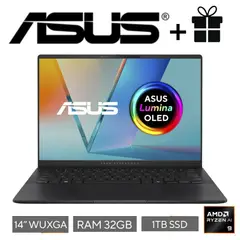ASUS - LAPTOP 14” OLED WUXGA AMD RYZEN AI 9 365 RAM 32GB LPDDR5X SSD 1TB PCIe 4.0ME MOD M5406WA-QD075W