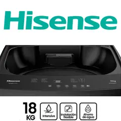 HISENSE - LAVADORA 18KG COLOR GRIS MOD WT3W1823UT
