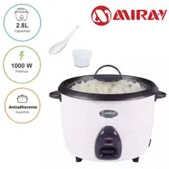 MIRAY - Olla Arrocera Familiar OM-T349 2.8 Litros Antiadherente c/ Espátula