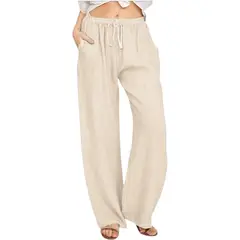 OTTOWARE - PANTALON PALAZO LINO BEIGE
