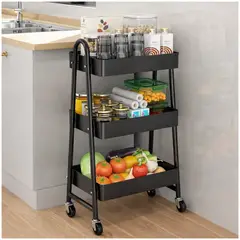 INSPIRA MARKET - Estante Carrito para Almacenamiento 3 Niveles Multiusos