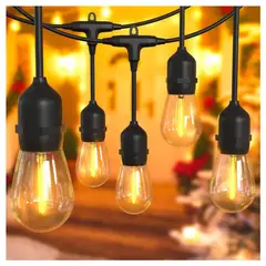 GENERICO - Foco Luces Guirnaldas 10 Metros 20 focos para Exterior Balcon Terrazas Jardín Fiesta