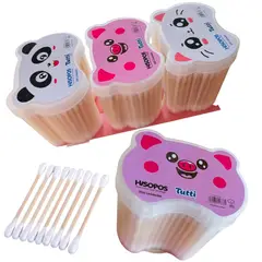 GENERICO - Set de 3 hisopos de algodón limpiador de oidos 200 unid