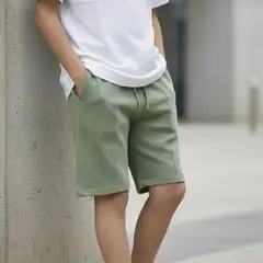 LE PETIT COMPANY - Short Niño French Terry Verde