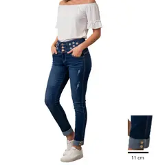 GENERICO - Pantalon jean diseño contemporáneo y detallado