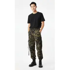 GENERICO - Pantalón Joggert cargo Camuflado con cadenas - Dj Modas