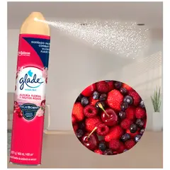 GLADE - Ambientador Spray 400ml Alegría Floral y Frutos Rojos
